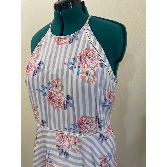 Candie's Floral Striped Handkerchief Dress Spring & Summer Women’s Size XXL - Picture 3 of 10